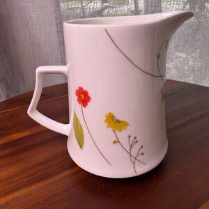 Vintage Mikasa "Just Flowers" Bone China Creamer, 1970s
